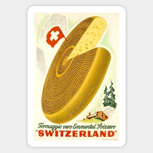 Formaggio vero Emmental Svizzero,Switzerland, Food Poster Sticker